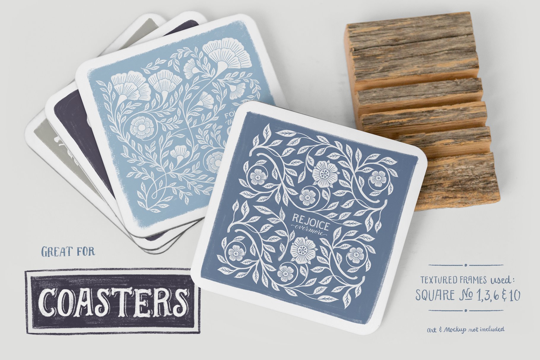 乡土风格质朴的框架与纹理 Rustic Frames & Textures – Procreate插图(3)