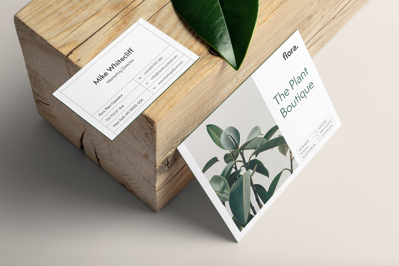 高端企业品牌VI设计效果预览办公用品套装样机v1 Flora Branding Mockup Vol. 1插图(5)