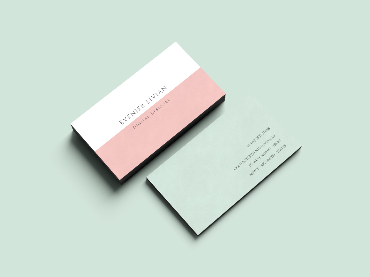 极简主义风格企业名片设计模板 Minimal Business Card Template插图(1)