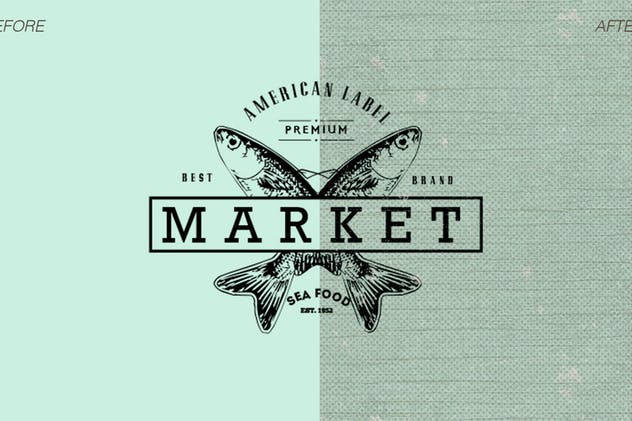 5款复古怀旧徽标Logo纹理素材 Vintage Old Logo Texture插图(5)