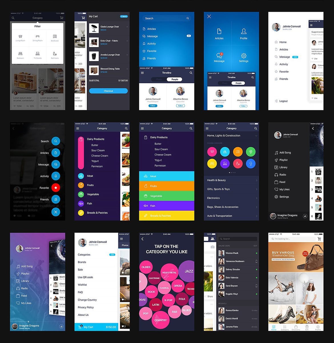 多用途综合性APP界面设计UI套件for Figma Mountify Mobile UI Kit for FIGMA插图(6)