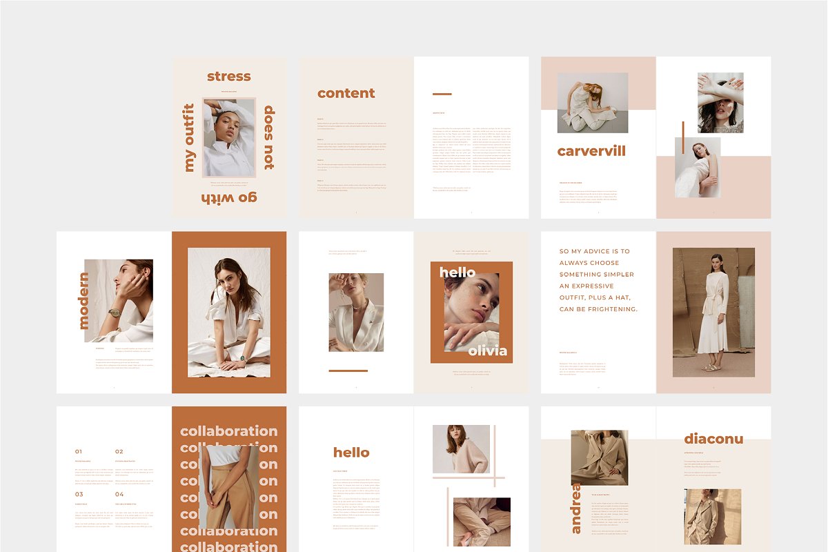 潮流时尚服装产品图册设计模板插图(6)