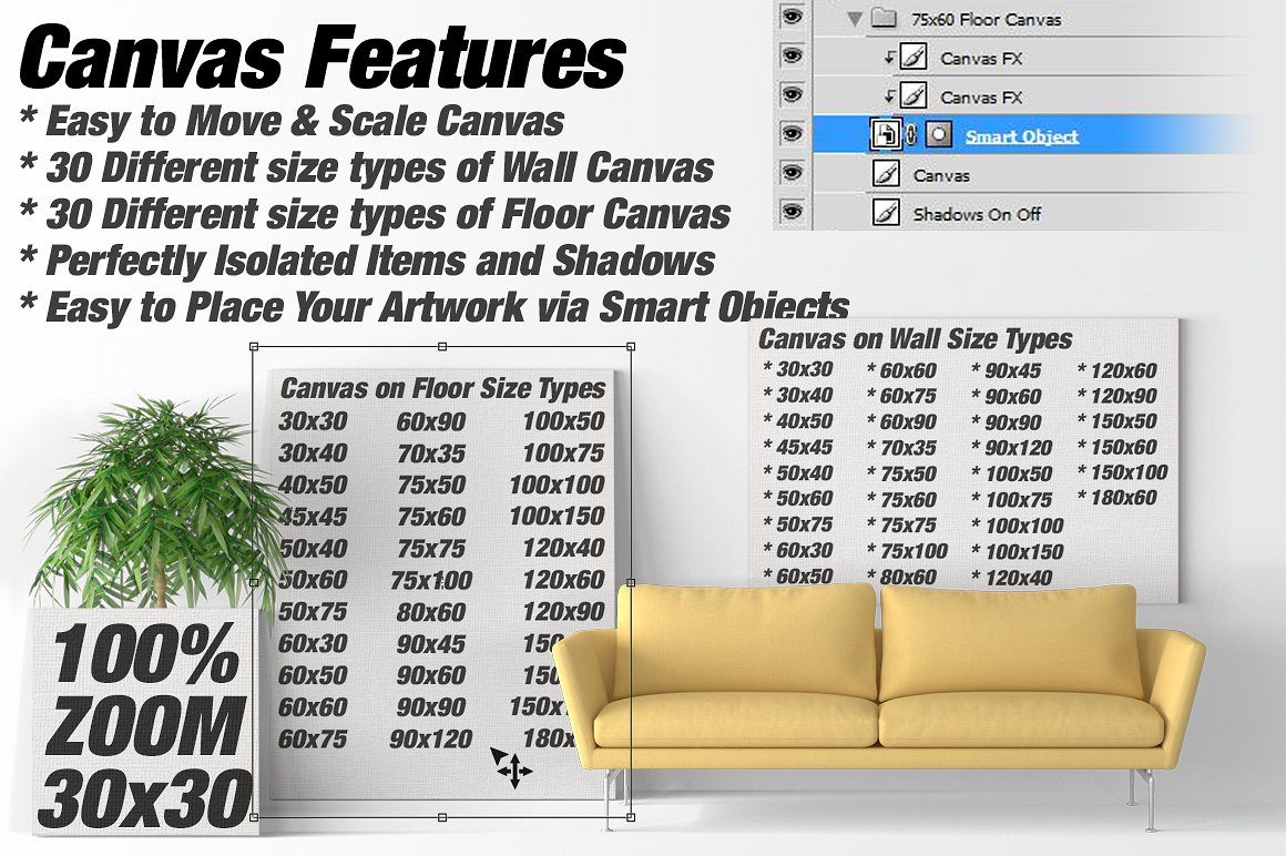 时尚简约的画框和墙壁样机插图(3)