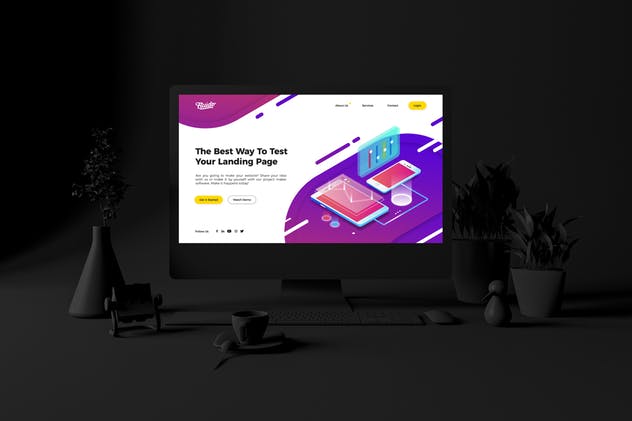 酷黑办公场所MacBook Pro设备样机 Dark Mac Pro插图(5)