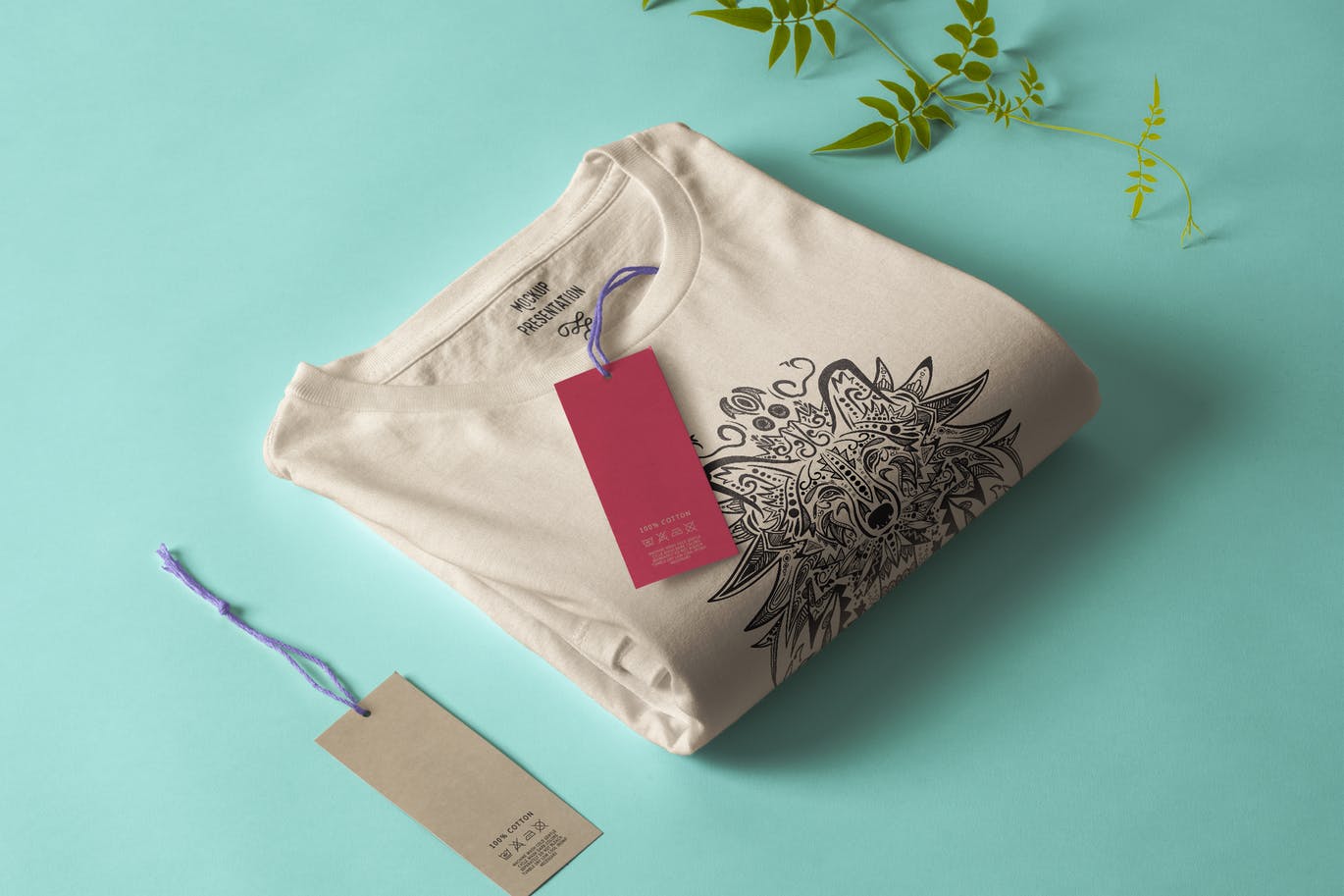 狼-曼陀罗花手绘T恤印花图案设计矢量插画素材库精选素材 Wolf Mandala T-shirt Design Vector Illustration插图