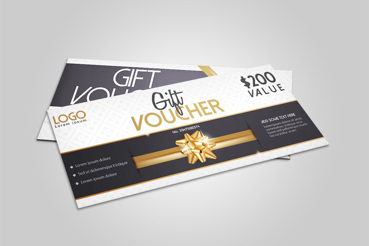 优雅礼品券/代金券设计模板 Collection of clean advertising web banners插图(3)