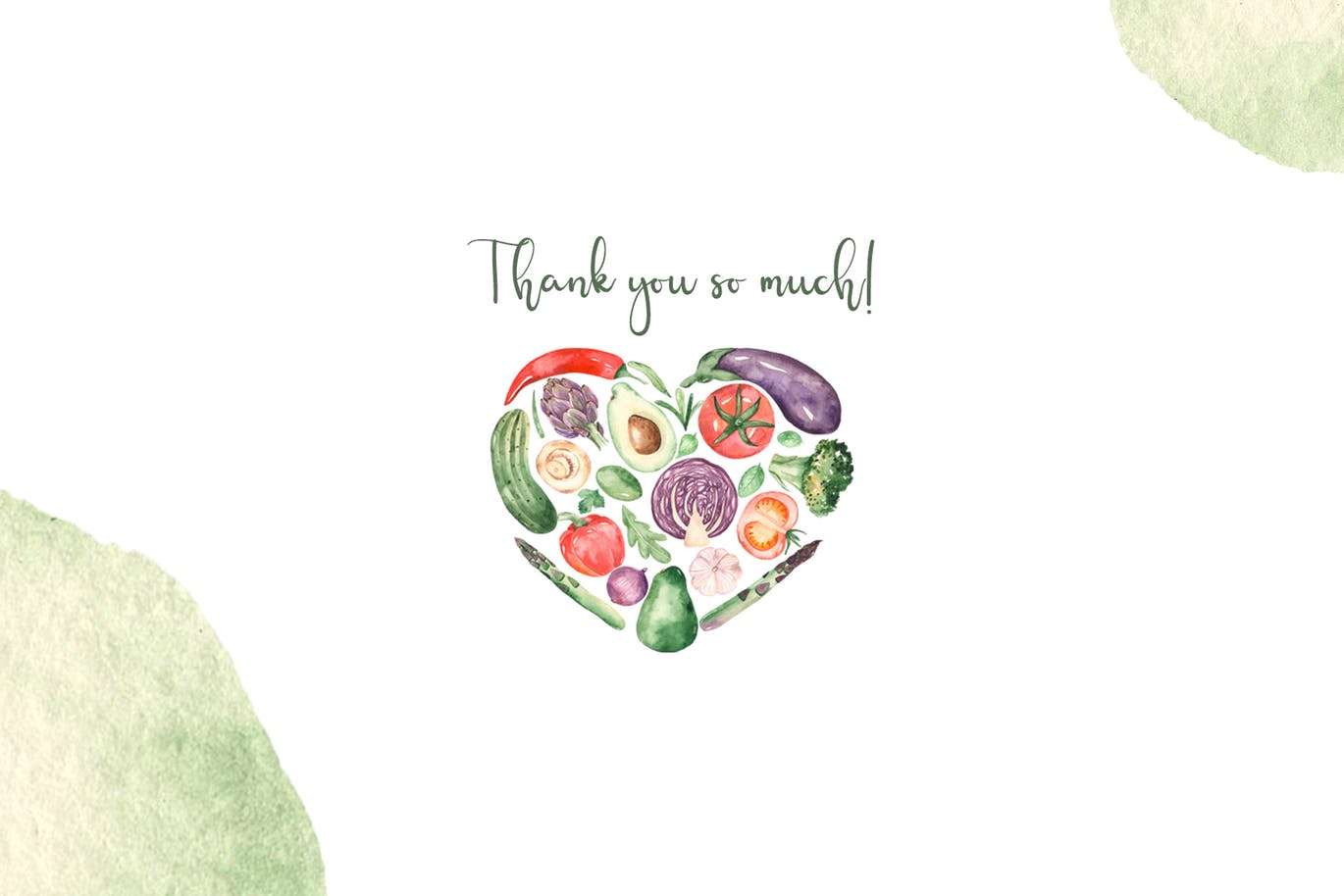 水彩手绘蔬菜＆草药剪贴画素材包 Watercolor vegetables and herbs Collection clipart插图(11)