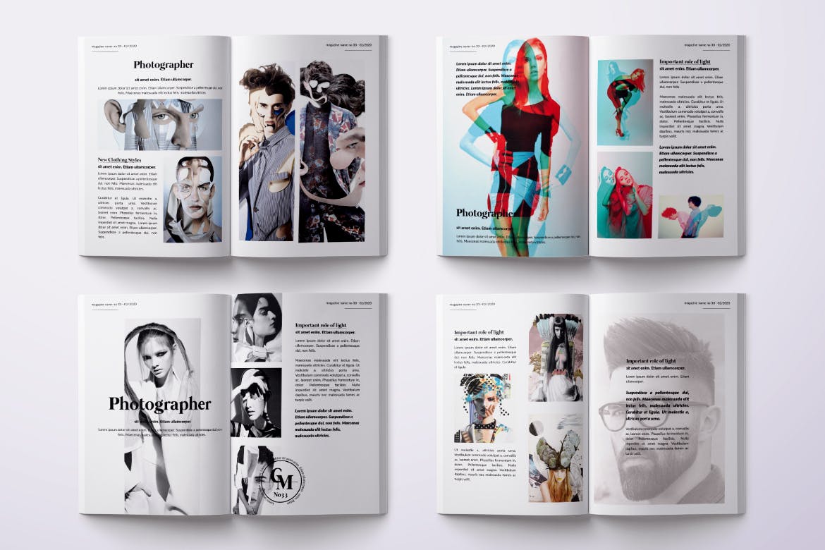 摄影工作室/摄影大师作品集画册设计模板 Photo Magazine Bifold A4 & US Letter – 34 pgs插图(7)