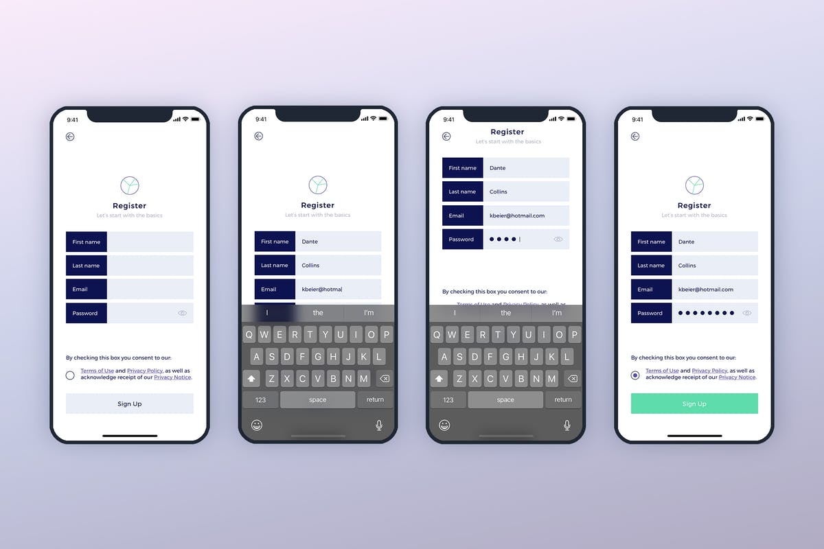APP应用登陆注册页面UI设计套件 SignIn SignUp Mobile Ui – FP插图