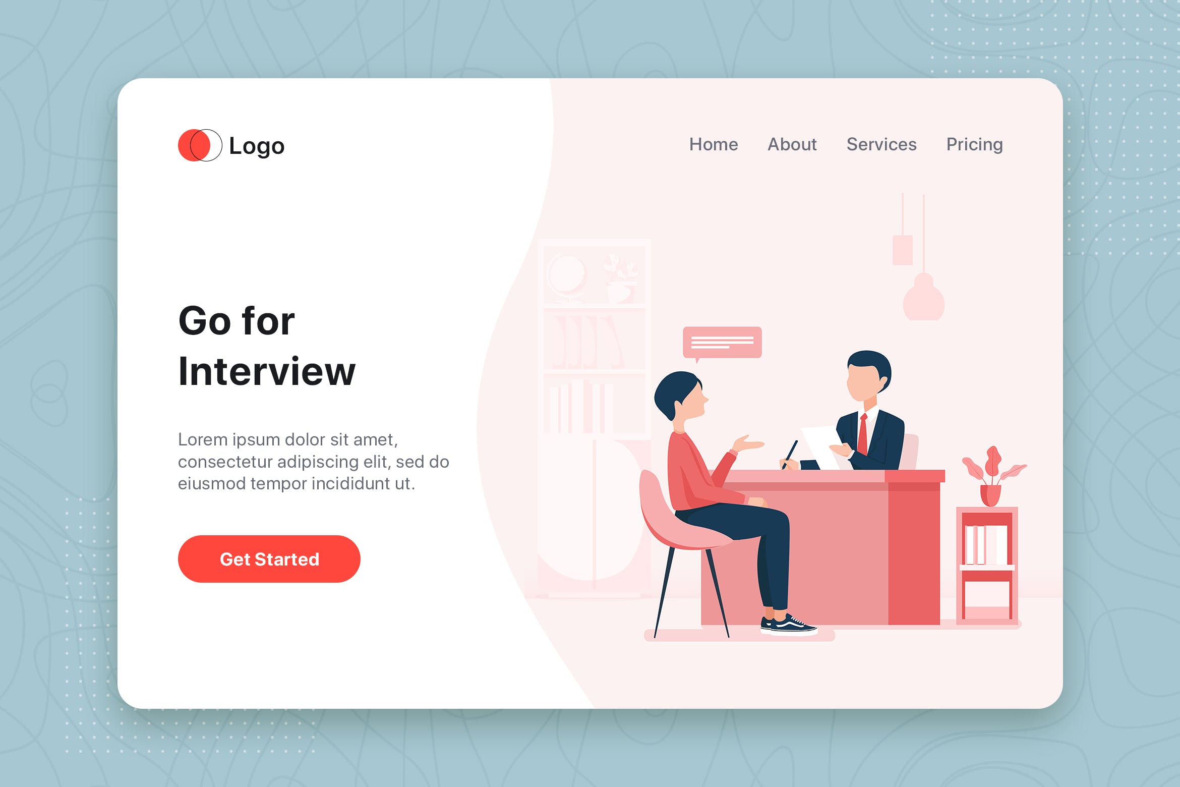 求职招聘人力资源主题素材库精选概念插画设计素材v2 Job Search Human Resources Recruitment Career插图