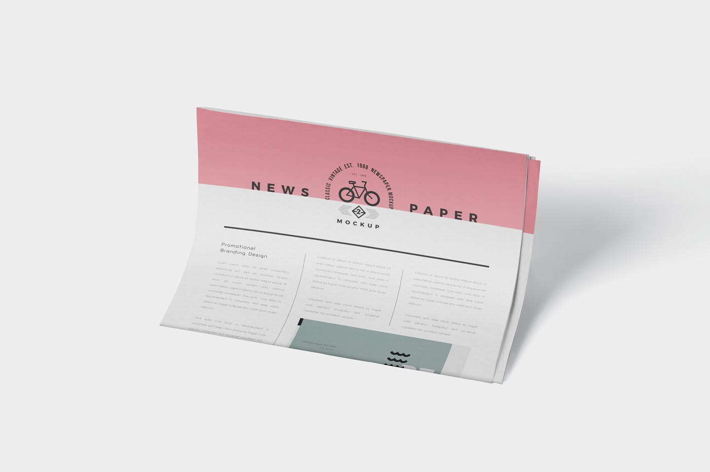 专业新闻报纸广告刊例样机PSD模板 Professional Newspaper Ad PSD Mockups插图(6)