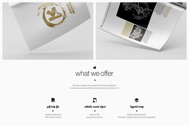 A4企业产品服务目录手册印刷品样机 A4 Magazine Catalog Mockup插图(1)