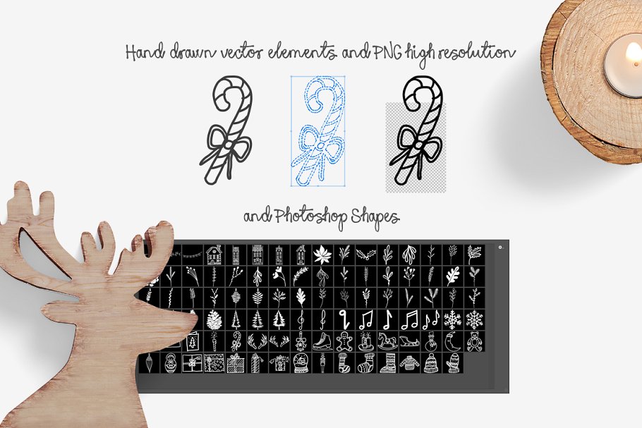 13款手写英文字体合集&Logo模板、矢量插画 Wonderland Fonts Pack & Branding Kit插图(49)