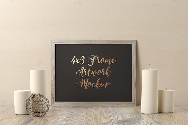 艺术作品画框展示样机合集 Frame Artwork Mockup – Light Interior Set插图(5)