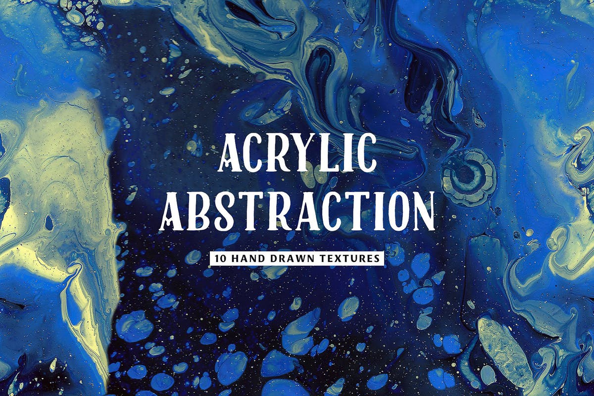 丙烯酸树脂油画颜料抽象肌理纹理 Acrylic Abstraction Textures插图