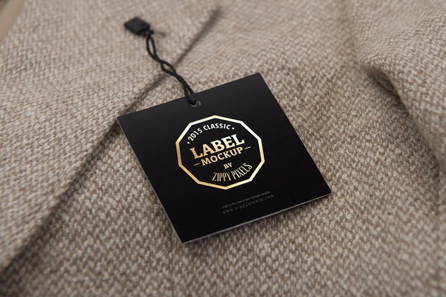 服装价格标签/吊牌设计样机 Clothing Label Mockups插图(4)