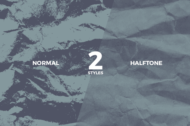 15款皱褶纸张半色调背景纹理 15 Crumpled Paper Halftone Textures插图(1)