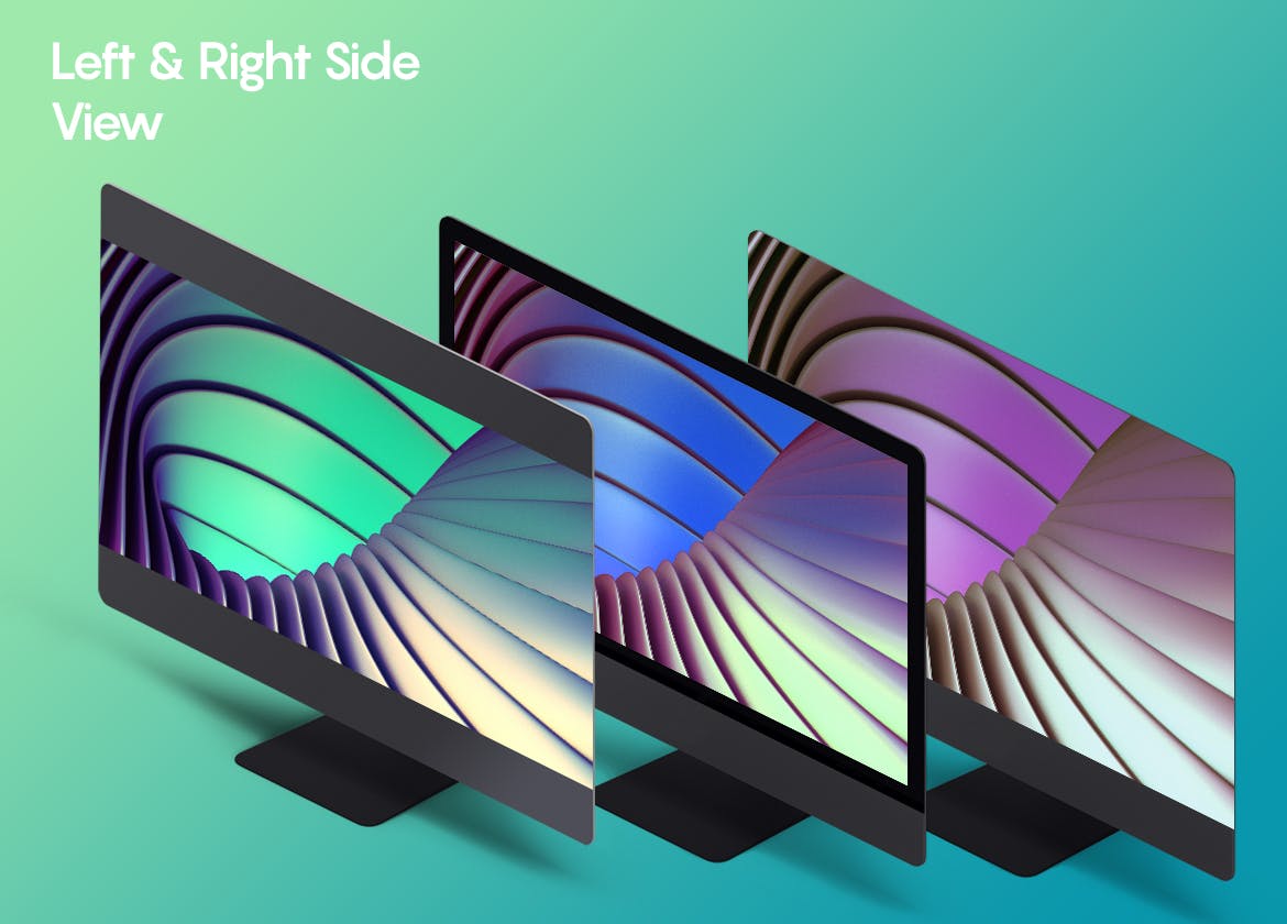 iMac一体机网站UI设计效果图预览样机素材v2 Isometric iMac Mockup 2.0插图(4)