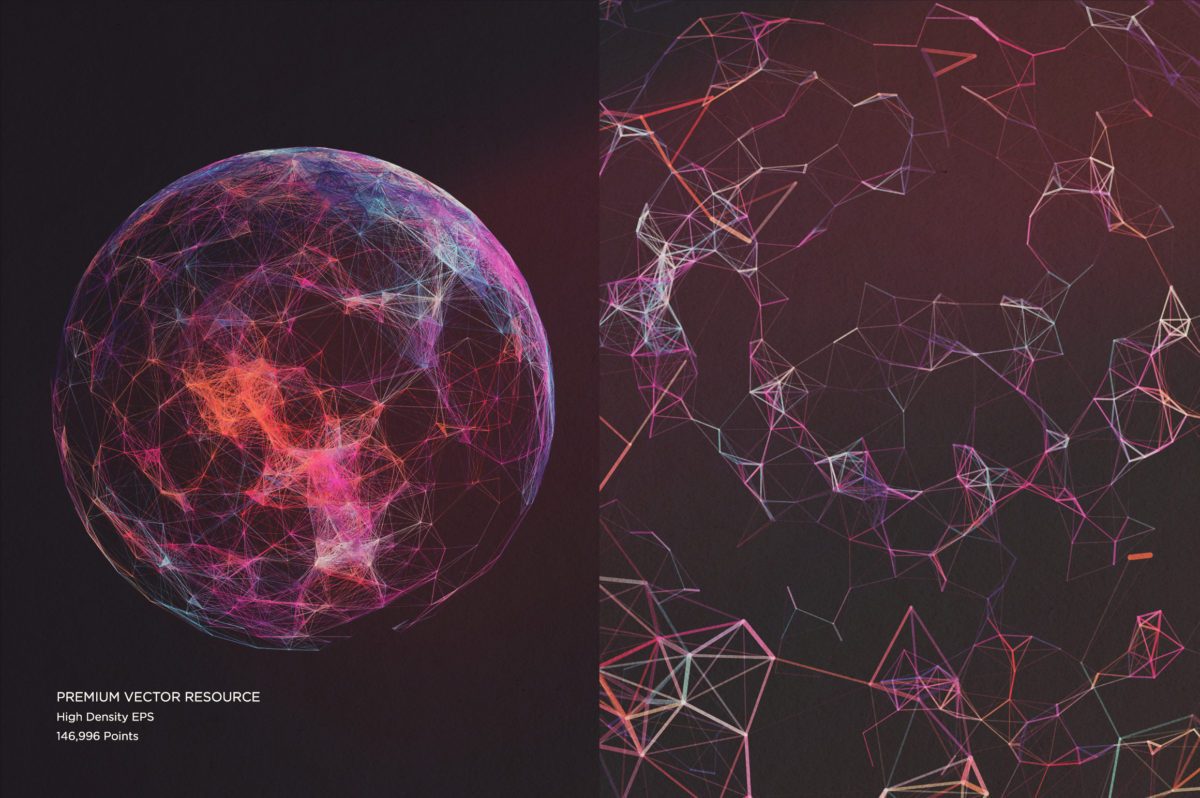 创意抽象纹理系列：20个超高分辨率抽象矢量纹理合集 Network EPS Vectors插图(5)