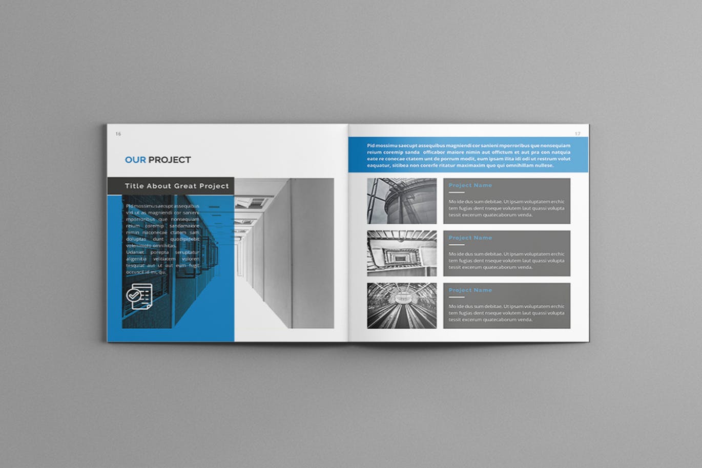 高端时尚简约商务高科技质感的画册品牌手册房地产楼书杂志书籍装帧设计模板（indd）插图(7)