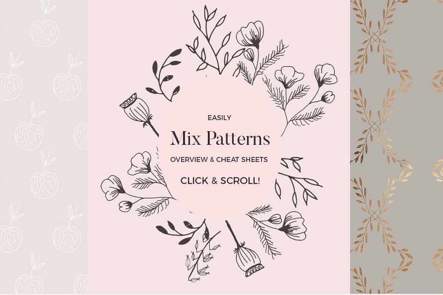 优雅有格调的充满大自然气息的插画与纹理 Rustic Chic Patterns & Illustrations插图(4)