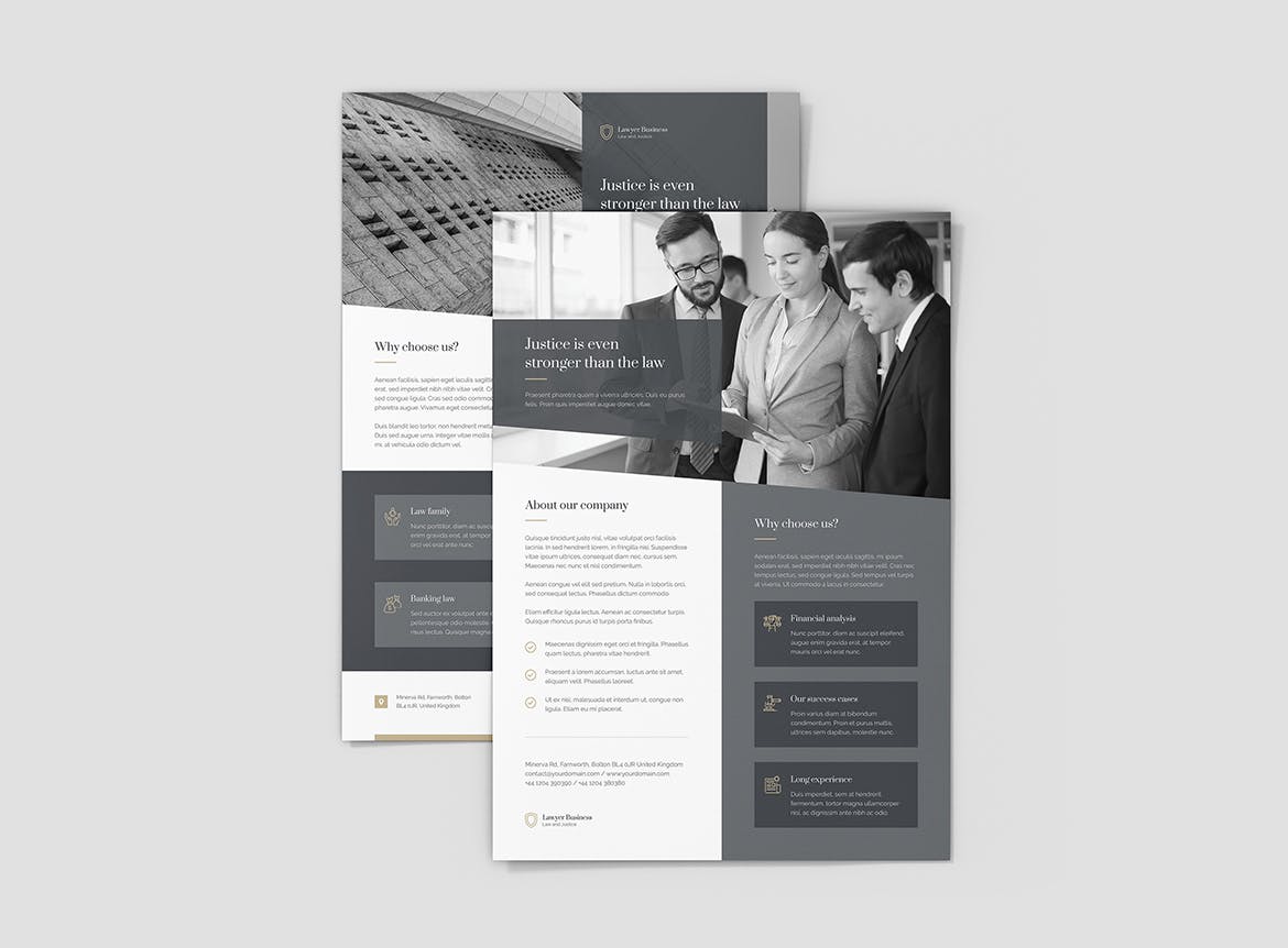 法律咨询服务宣传单五合一设计模板插图(14)