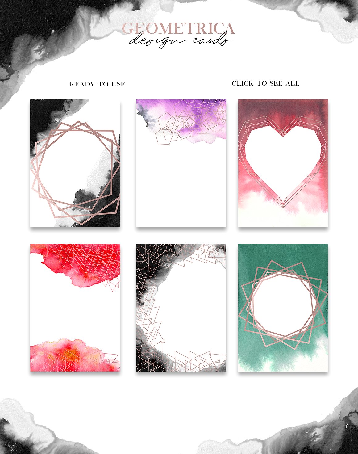 轻柔流畅的几何图案&水彩纹理合辑下载[ai,eps,png,jpg]插图(3)