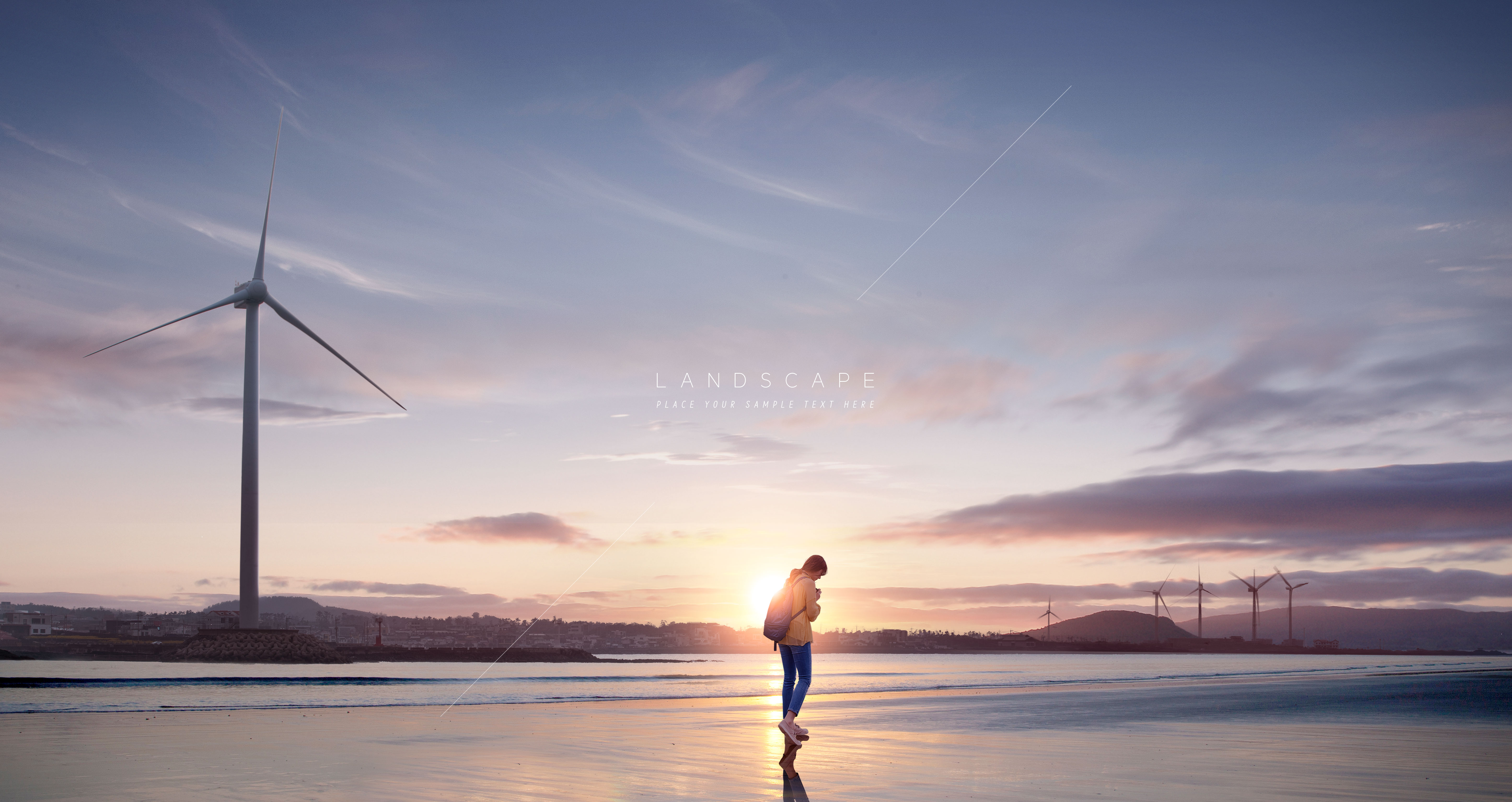 美丽的大自然风景旅行社促销广告海报模板插图(4)