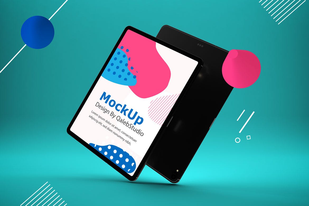 iPad Pro平板电脑UI设计屏幕预览效果图样机 Abstract iPad Pro Mockup插图(4)