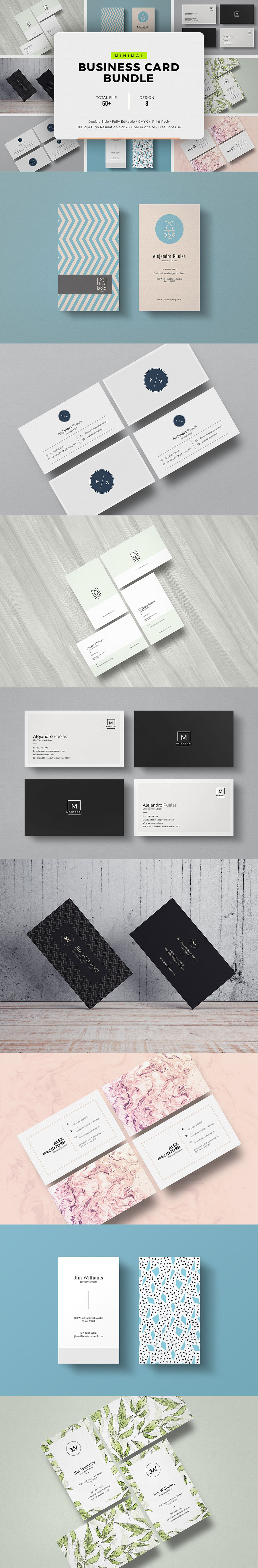 32个高端优雅的简洁商务风格名片卡片设计模板插图