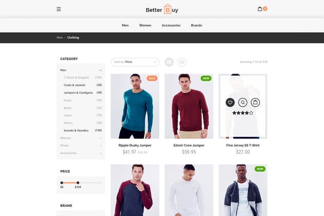 现代化电商网站设计UI套件 Better Buy – E-Commerce PSD UI Kit插图(3)