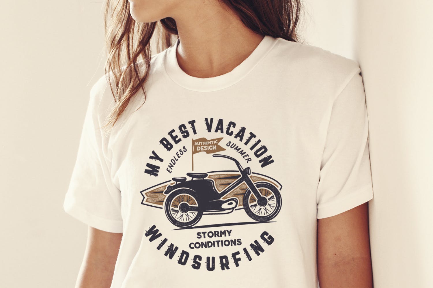 复古冲浪图案T恤印花设计素材 Surfing Retro Graphics Prints TShirt, Summer Label插图(4)