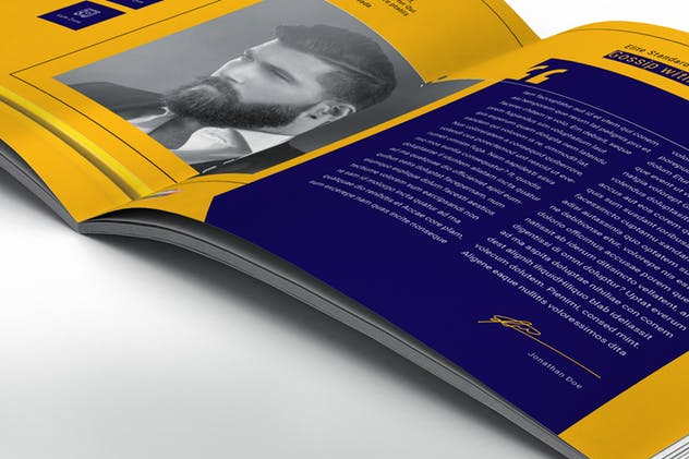 公司简介企业画册INDD设计模板 Square Company Profile插图(1)