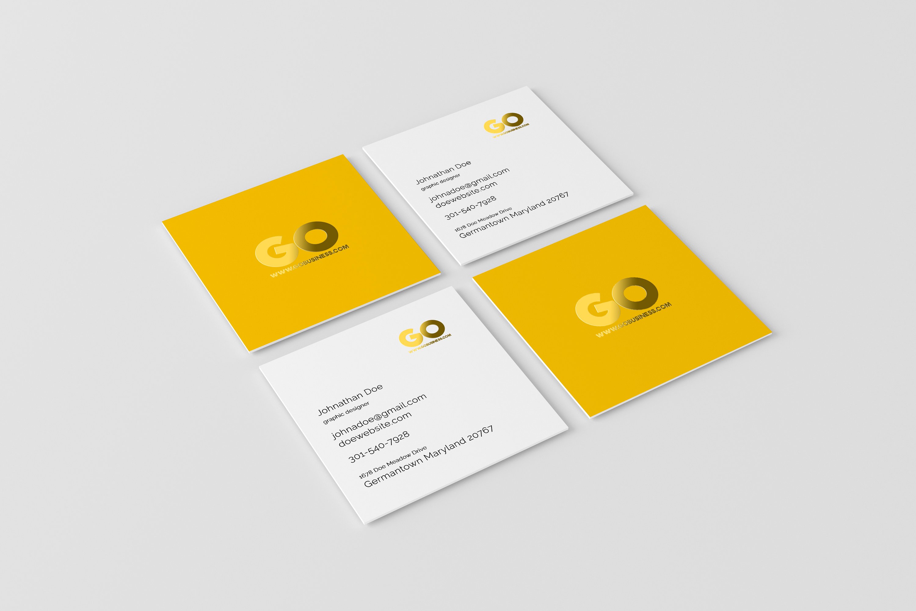 正方形特色名片模型插图(6)