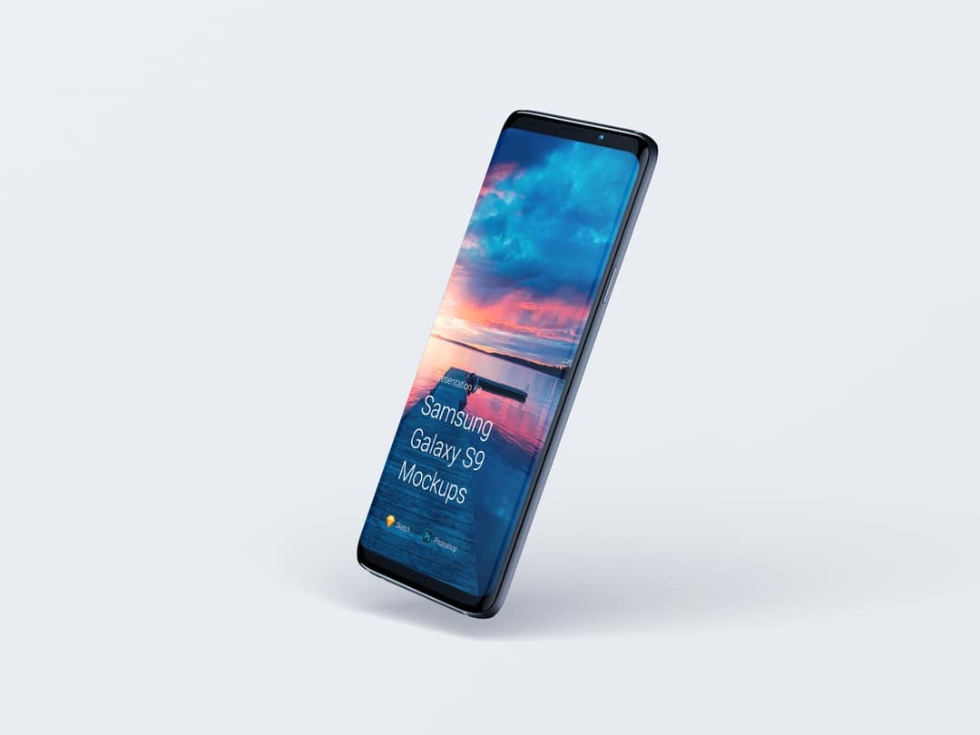 超级主流桌面&移动设备样机系列：Samsung Galaxy S9  三星智能手机样机 [兼容PS,Sketch;共2.11GB]插图(2)