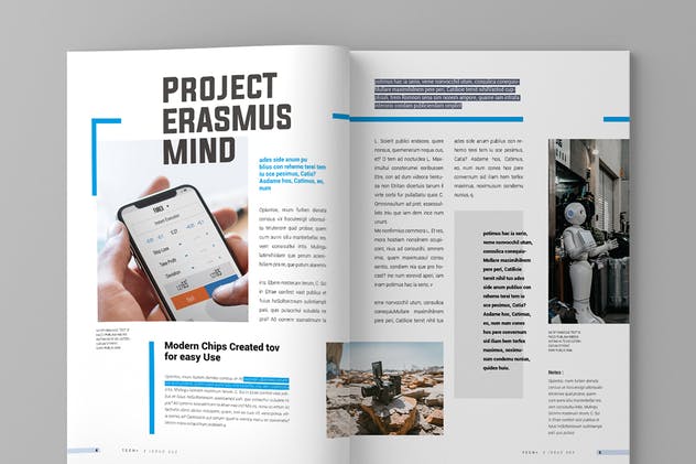 高科技VR产品展示产品目录设计模板v15 Magazine Template Vol. 15插图(3)