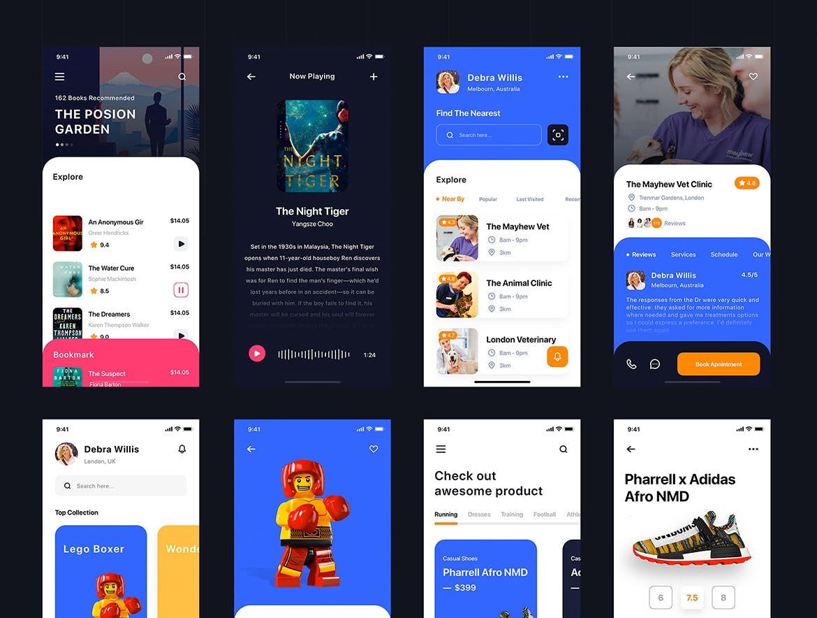 移动支付生活APP应用UI交互界面设计FIGMA模板 BARIUM – Multipurpose Card-based_FIGMA插图(6)