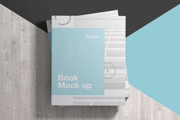 简装软封面杂志书样机 Book Mock-up插图(3)