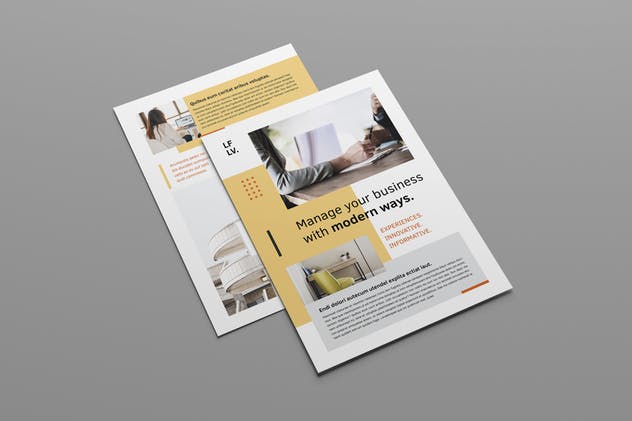 质朴实用类型品牌服务宣传海报设计模板 Flyer插图(1)