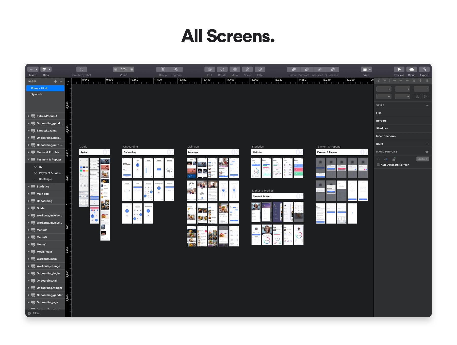 素材库下午茶：高端健身功能的APP UI KIT套装模板app设计app ui Sketch素材下载[Sketch,Fig,XD,1.56GB]插图(5)