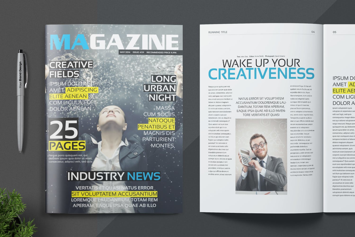 多行业适用专业素材库精选杂志排版设计模板 Magazine Template插图