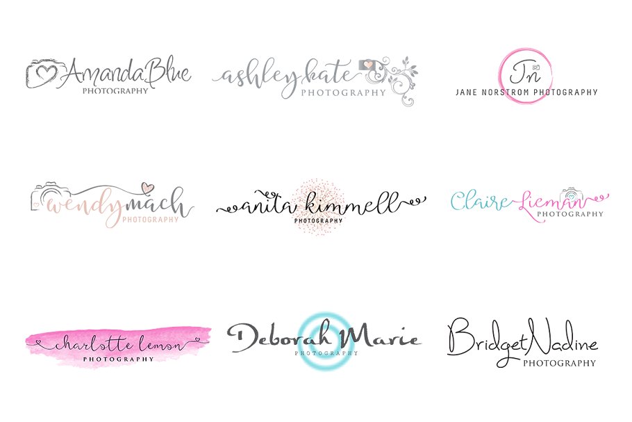 100款预制Logo模板和Logo设计字体合集 Logo bundle and Font Bundle插图(4)