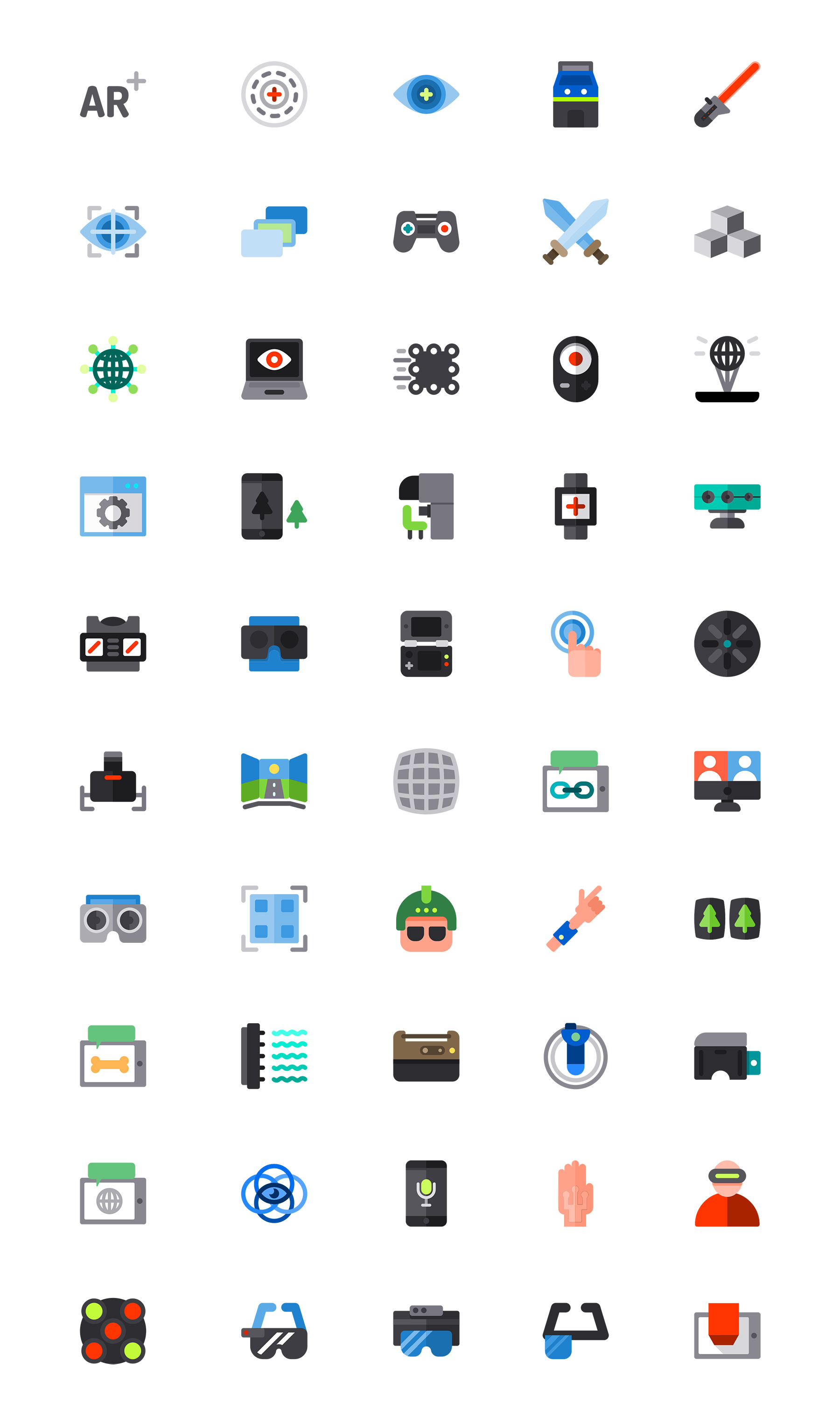 50 枚虚拟现实图标