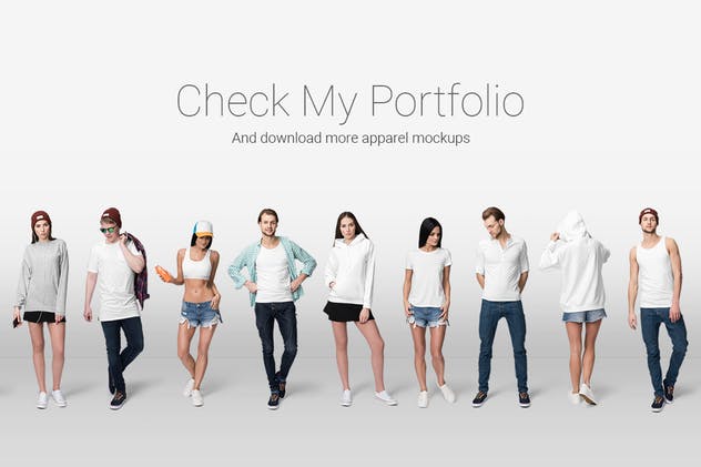 男模特夏季印花T恤服装样机 T-Shirt Mockup Male Model插图(4)