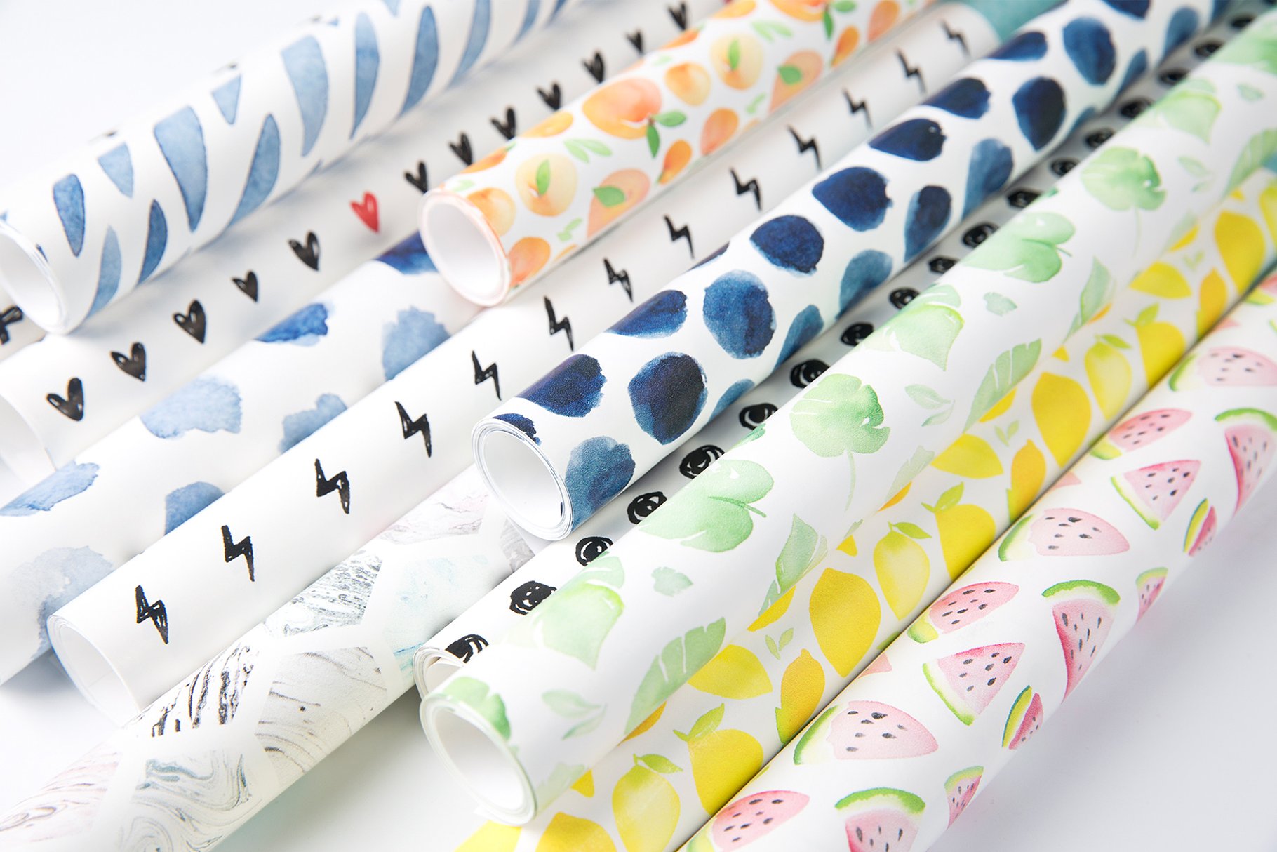 图案无缝纹理合集（银河，金色圆点，靛蓝，涂鸦，大理石瓦片，水彩画） Seamless Patterns Bundle插图(15)