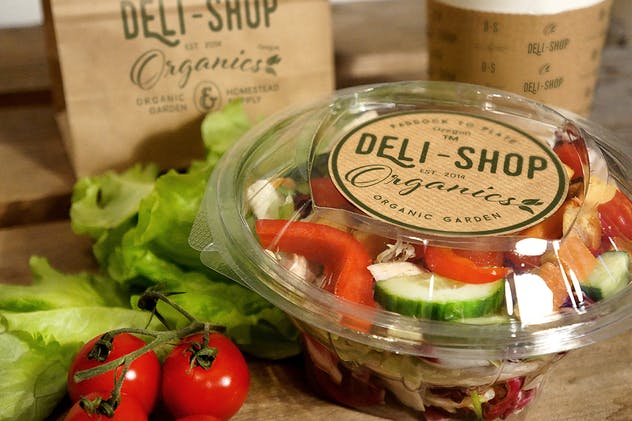 沙拉&咖啡食品品牌Logo设计展示样机 Food Coffee Mockup插图(3)