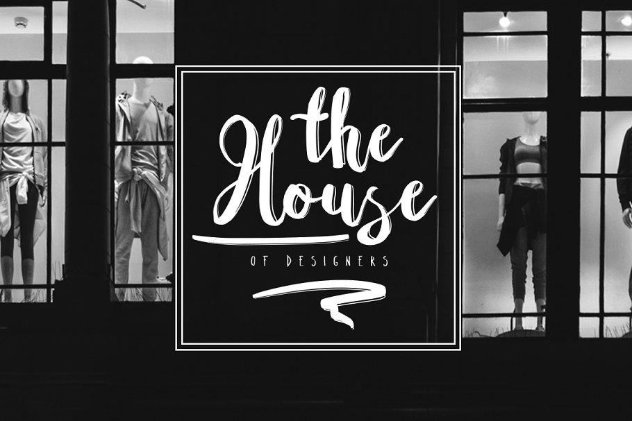 13款手写英文字体合集&Logo模板、矢量插画 Wonderland Fonts Pack & Branding Kit插图(106)