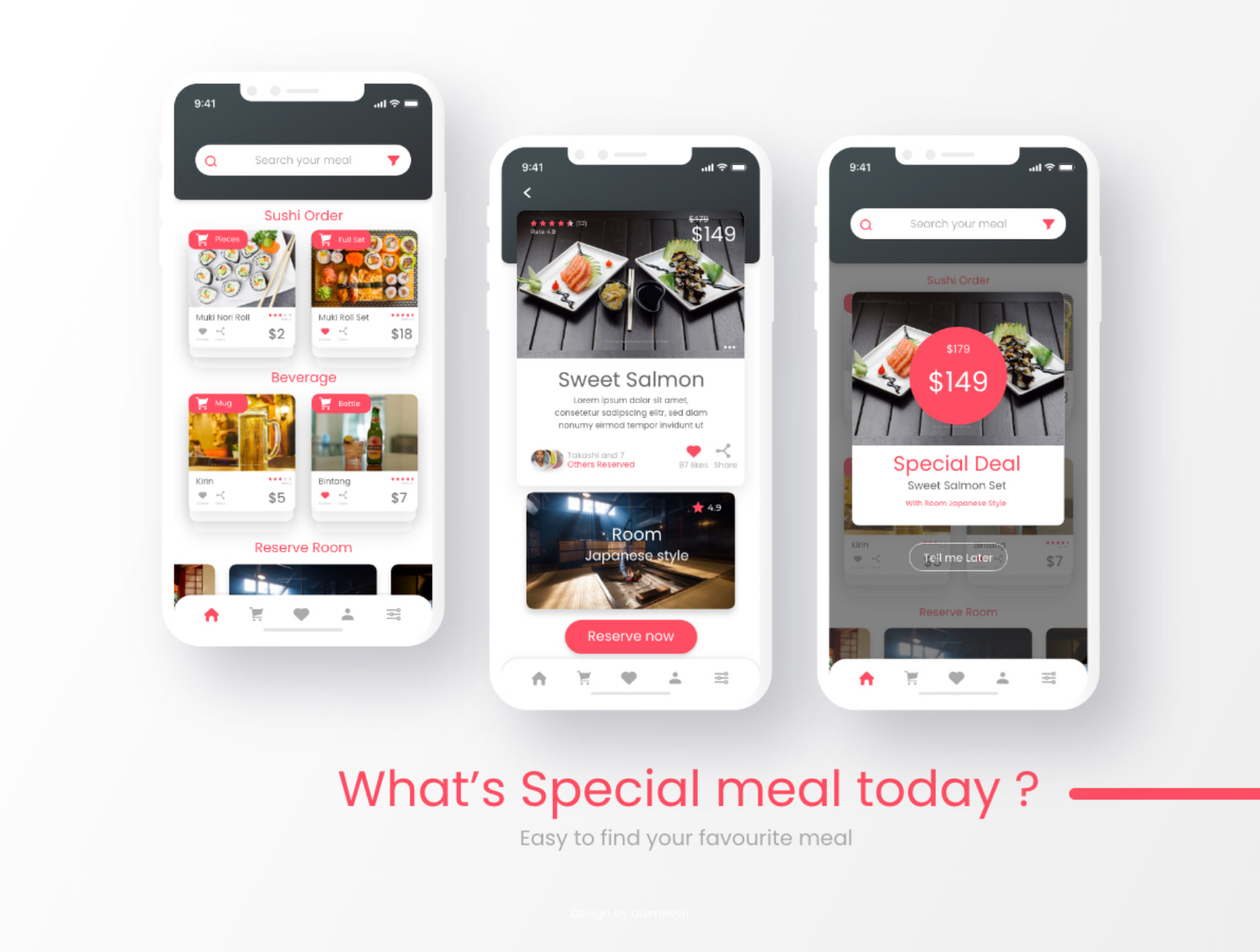 素材库下午茶：精美的寿司美食类iOS APP UI KIT套装下载[XD,Sketch]插图(2)