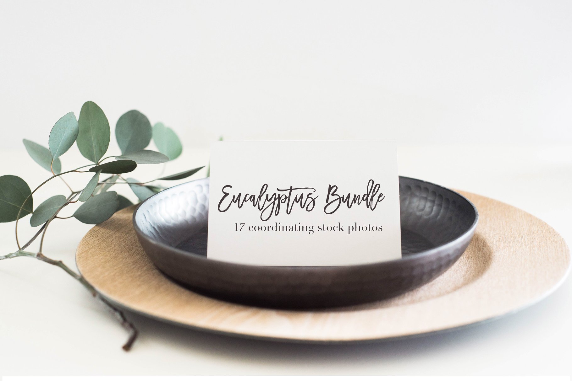 绿色植物点缀便签实景样机模板 Stock Photo Bundle | Bridal/Invites插图(5)