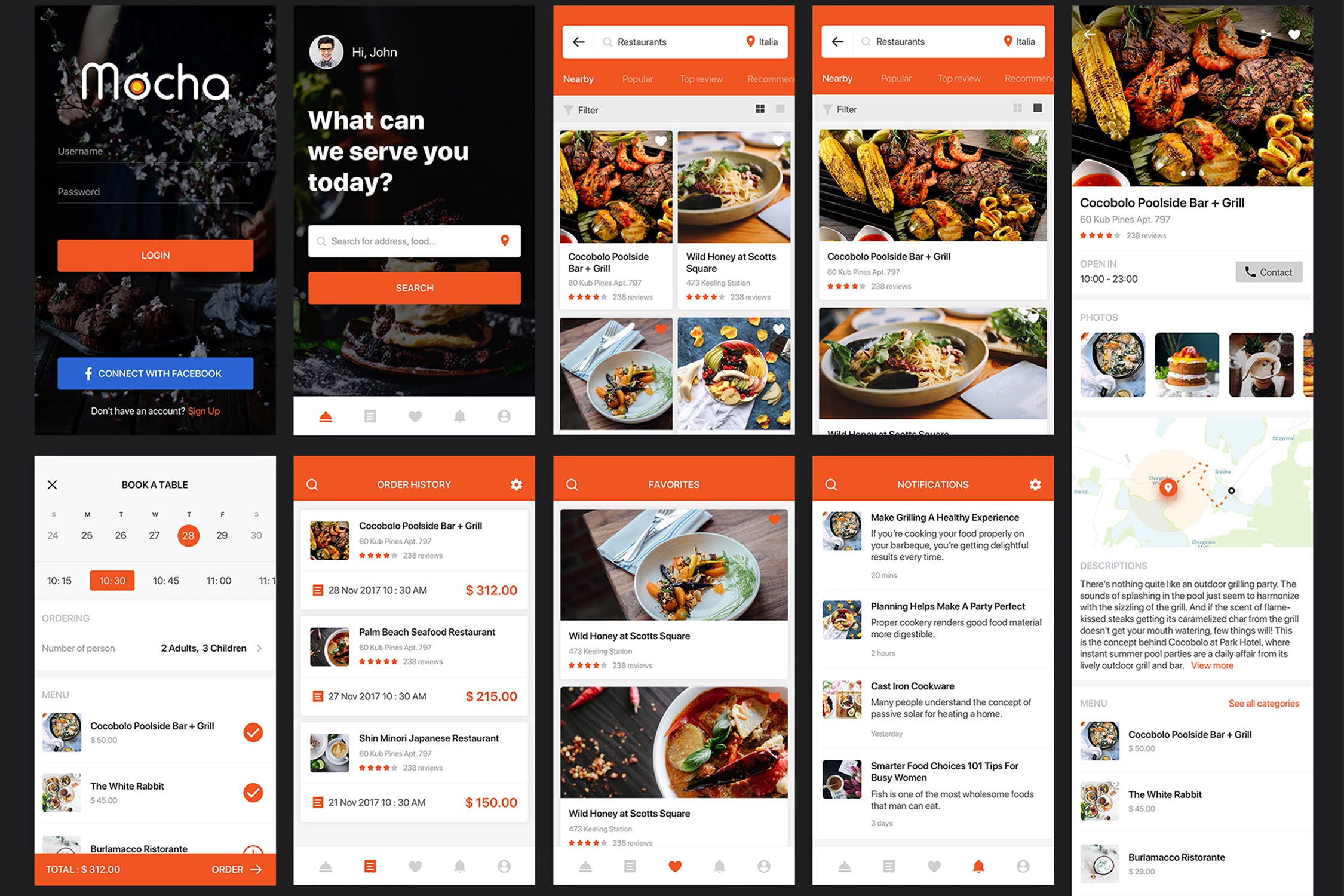 多用途APP应用UI设计套件SKETCH模板 Mocha Mobile UI Kit for SKETCH插图(10)